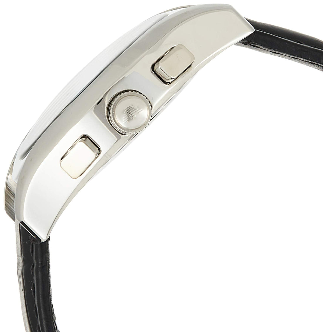 Emporio Armani Valente Chronograph Black Dial Black Leather Strap Watch For Men - AR1633