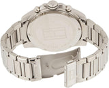 Tommy Hilfiger Iconic Quartz Black Dial Silver Steel Strap Watch for Men - 1791564