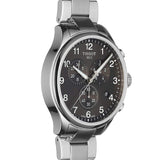 Tissot T Classic Chrono XL Black Dial Silver Steel Strap Watch For Men - T116.617.11.057.01