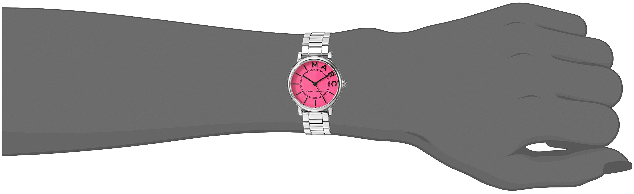 Marc Jacobs Roxy Pink Dial Silver Steel Strap Watch for Women - MJ3524