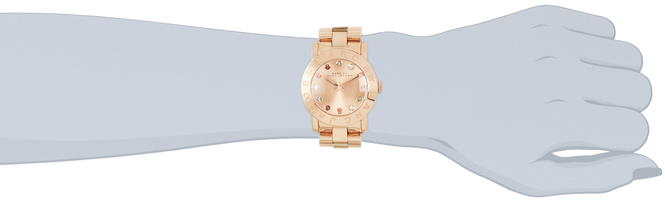 Marc Jacobs Blade Rose Gold Dial Rose Gold Steel Strap Watch for Women - MBM3142