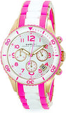 Marc Jacobs Rock Chronograph White Dial Two Tone Silicone Strap Watch for Women - MBM2593