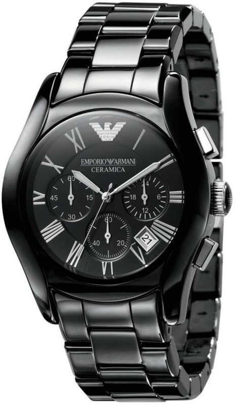 Emporio Armani Black Ceramic Dial Ceramic Strap Watch For Women - AR1401