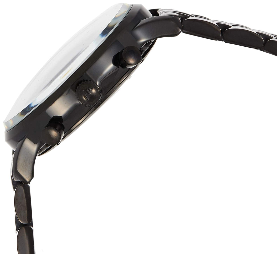 Emporio Armani Chronograph Black Dial Black Steel Strap Watch For Men - AR1934