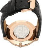 Daniel Wellington Classic Reading White Dial Black Leather Strap Watch For Men - DW00100014