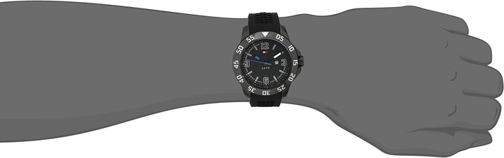 Tommy Hilfiger Sport Multifunction Black Dial Black Rubber Strap Watch for Men - 1790983