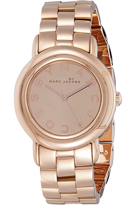 Marc Jacobs Marci Rose Gold Dial Rose Gold Steel Strap Watch for Women - MBM3175