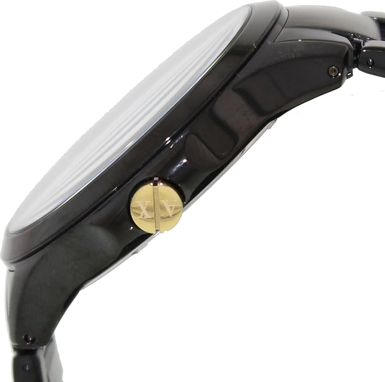 Armani Exchange Hampton Chronograph Black Dial Black Steel Strap Watch For Men - AX2121