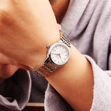 Tissot T Classic Carson Automatic White Dial Silver Steel Strap Watch For Women - T085.207.11.011.00