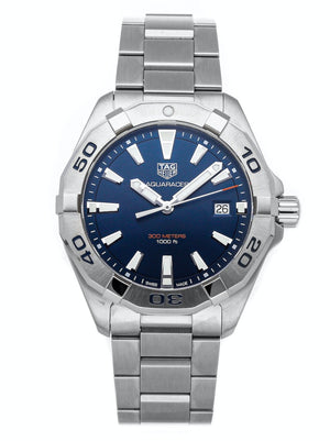 Tag Heuer Aquaracer Blue Dial Silver Steel Strap Watch for Men - WBD1112.BA0928