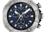 Tissot T Race Chronograph Blue Dial Silver Steel Strap Watch For Men - T141.417.11.041.00