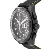 Tag Heuer Aquaracer Chronograph PVD Black Dial Black Nylon Strap Watch for Men - CAY218A.FC6361