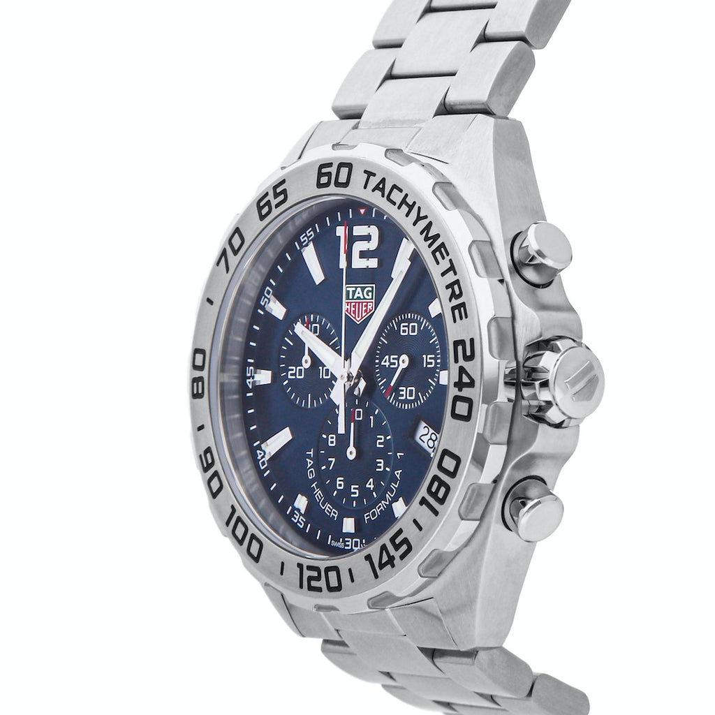 Tag Heuer Formula 1 Chronograph Blue Dial Silver Steel Strap Watch for Men - CAZ101K.BA0842
