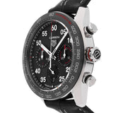 Tag Heuer Carrera Porsche Chronograph Special Edition Black Dial Black Leather Strap Watch for Men - CBN2A1F.FC6492