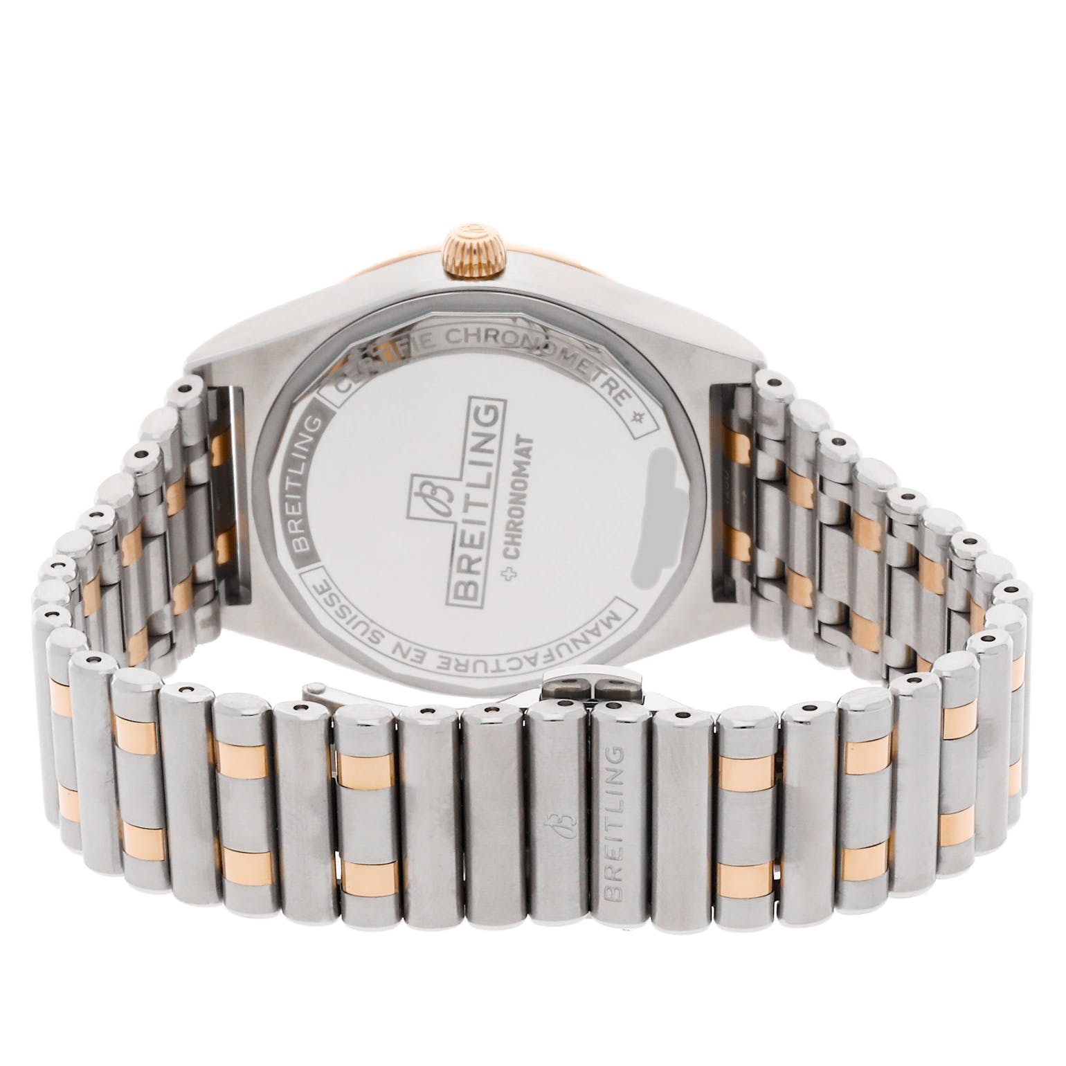 Breitling Chronomat Automatic 36 White Dial Two Tone Steel Strap Watch for Women - U10380101A1U1