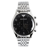 Emporio Armani Beta Chronograph Black Dial Steel Strap Watch For Men - AR1863