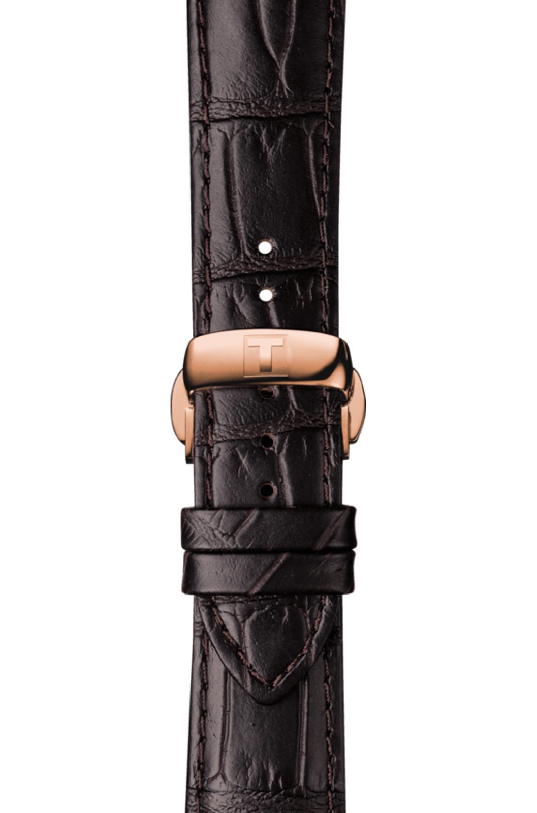 Tissot Des Tourelles Chronograph Silver Dial Brown Leather Strap Watch For Men - T099.427.36.038.00