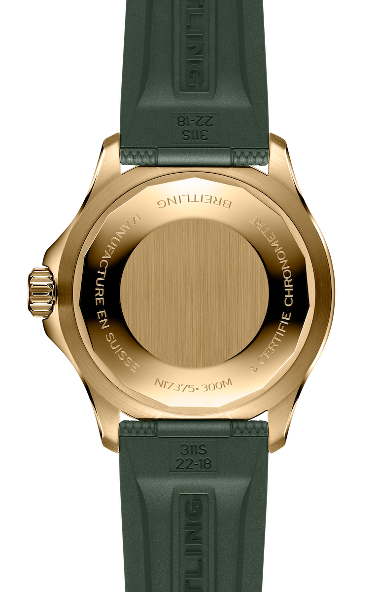 Breitling Superocean Automatic 42 Green Dial Green Rubber Strap Watch for Men - N17375201L1S1