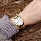 Movado Museum Classic Diamonds Mother of Pearl Dial Gold Steel Strap Watch For Women - 0606998