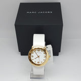 Marc Jacobs Amy White Dial White Leather Strap Watch for Women - MBM1150