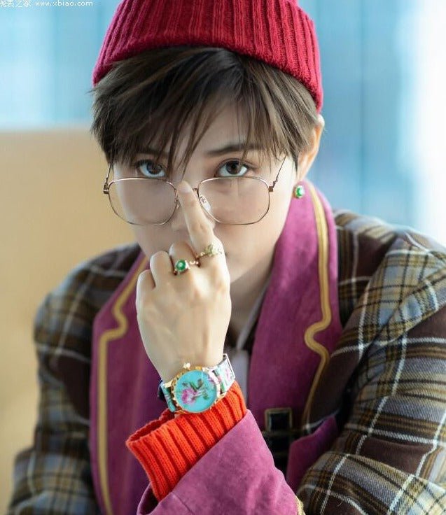 Gucci G Timeless Floral Turquoise Dial Turquoise Leather Strap Watch For Women - YA1264085