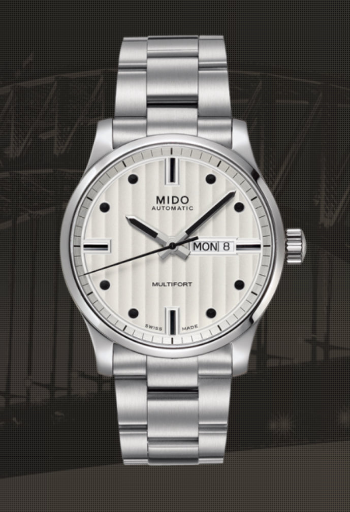 Mido Multifort Automatic Silver Dial Silver Steel Strap Watch For Men - M005.430.11.031.80