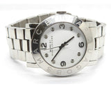 Marc Jacobs Amy White Dial Silver Steel Strap Watch for Women - MBM3054