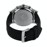 Emporio Armani Giovanni Chronograph Black Dial Black Leather Strap Watch For Men - AR11431