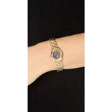 Marc Jacobs Amy Mother of Pearl Black Dial Gold Steel Strap Watch for Women - MBM3275