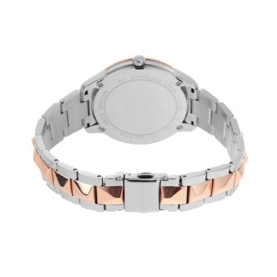 Michael Kors Runway Mercer Crystals Silver Dial Two Tone Steel Strap Watch For Women - MK6716