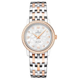 Omega De Ville Prestige Quartz Diamonds Silver Dial Two Tone Steel Strap Watch for Women - 424.25.27.60.52.001
