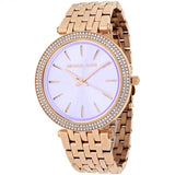Michael Kors Darci Purple Dial Rose Gold Steel Strap Watch for Women - MK3400