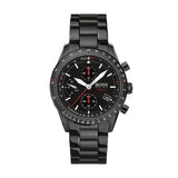 Hugo Boss Aero Black Dial Black Steel Strap Watch for Men - 1513771