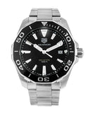 Tag Heuer Aquaracer Black Dial Silver Steel Strap Watch for Men - WAY111A.BA0928