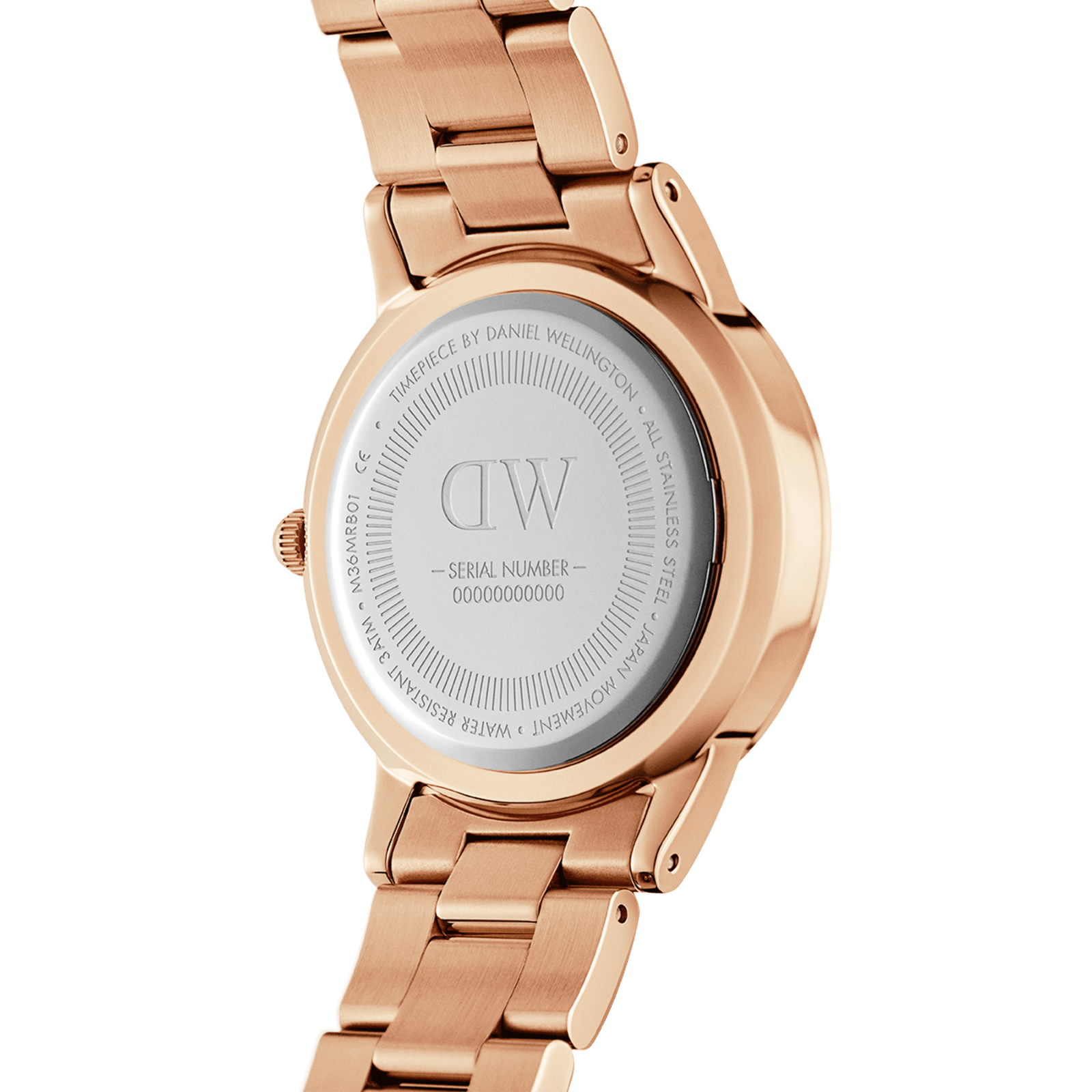 Daniel Wellington Iconic Link Pink Dial Rose Gold Steel Strap Watch For Women - DW00100335