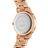 Daniel Wellington Iconic Link Pink Dial Rose Gold Steel Strap Watch For Women - DW00100335