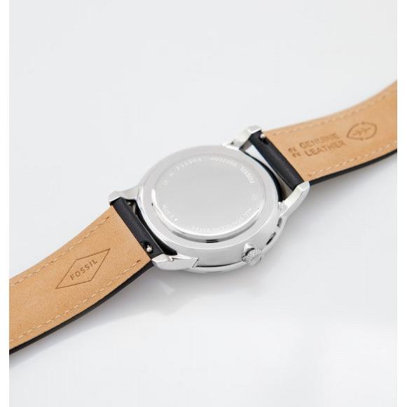 Fossil Neutra Minimalist Moonphase Black Dial Black Leather Strap Watch for Men - FS5904