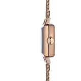 Tissot Lovely Square Lady Quartz Rose Gold Dial Rose Gold Mesh Bracelet Watch For Women - T058.109.33.456.00