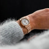 Tissot T Classic Carson Premium White Dial Rose Gold Steel Strap Watch for Women - T122.207.33.031.00