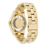 Marc Jacobs Henry Skeleton Gold Dial Gold Steel Strap Watch for Women - MBM3263