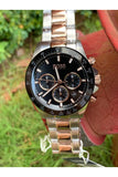 Hugo Boss Here Chronograph Black Dial Two Tone Steel Strap Watch for Men - 1513757