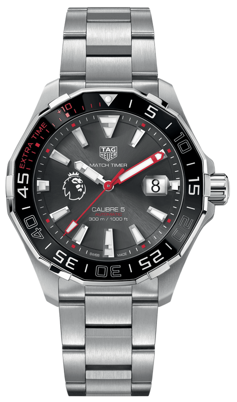 Tag Heuer Aquaracer Calibre 5 Premiere League Edition Black Dial Silver Stainless Steel Watch for Men - WAY201D.BA0927