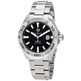 Tag Heuer Aquaracer Automatic Black Dial Silver Steel Strap Watch for Men - WAY2010.BA0927
