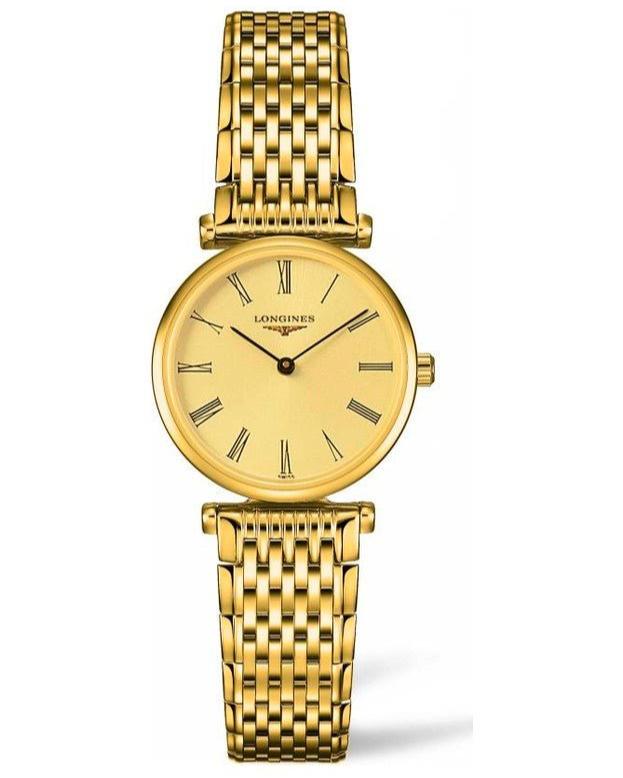 Longines La Grande Classique de Longines Gold Dial Gold Mesh Bracelet Watch for Women - L4.209.2.31.8