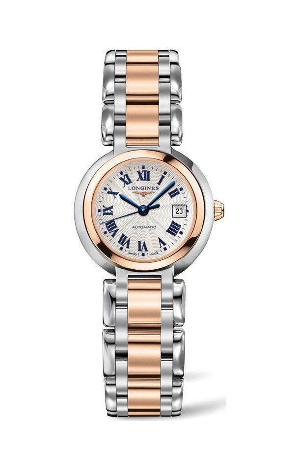 Longines PrimaLuna Automatic 26.5mm Silver Dial Two Tone Steel Strap Watch for Women - L8.111.5.78.6