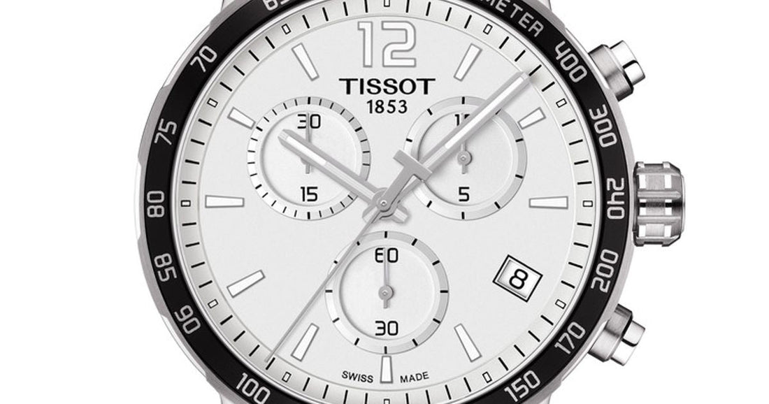 Tissot Quickster Chronograph NBA LA Lakers White Dial Yellow NATO Strap Watch for Men - T095.417.17.037.05