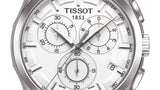 Tissot Couturier Chronograph White Dial Brown Leather Strap Watch For Men - T035.617.16.031.00