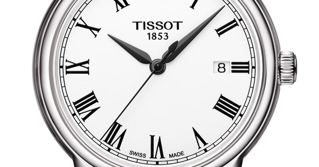 Tissot T Classic Carson White Dial Black Leather Strap Watch for Men - T085.410.16.013.00