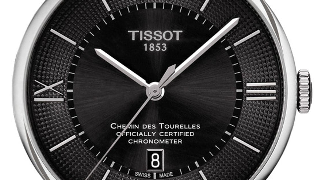 Tissot T Classic Chemin Des Tourelles Chronometer Black Dial Silver Steel Strap Watch For Men - T099.408.11.058.00