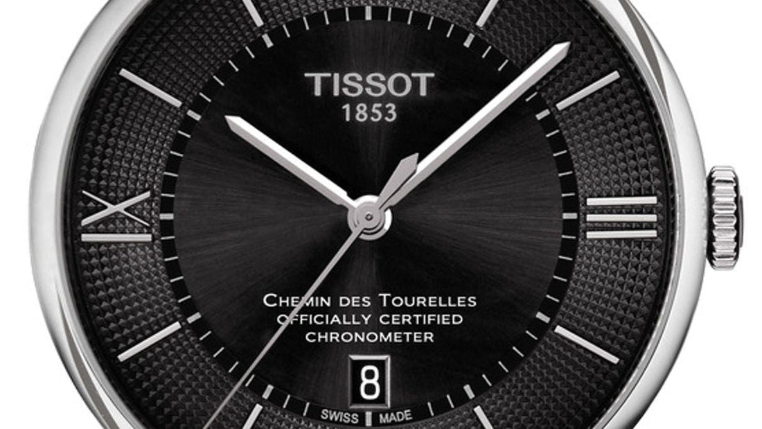 Tissot T Classic Chemin Des Tourelles Chronometer Black Dial Silver Steel Strap Watch For Men - T099.408.11.058.00